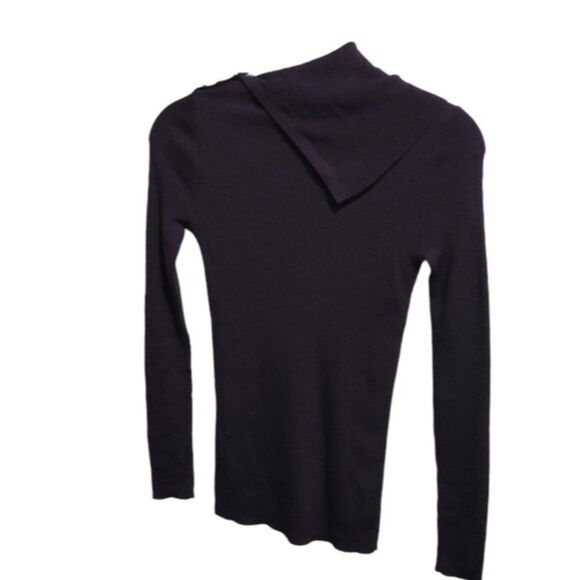 Theory Merino Wool Leendelly Refine Ribbed Knit Turtleneck Sweater - Picture 8 of 8